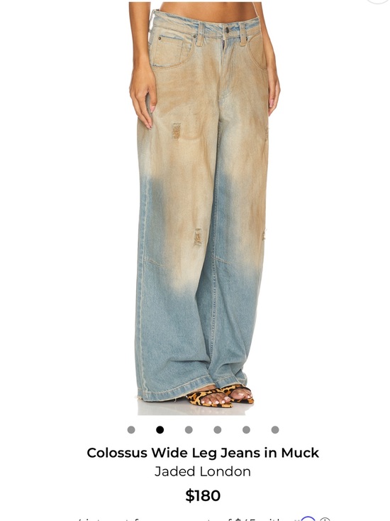 Jaded London Denim - Jaded London Two-Tone Muck Wide Leg Jeans